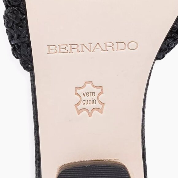 new  BERNARDO Made In Brazil Bali Woven Heel Sandals Light Natural 663mn - Picture 11 of 12